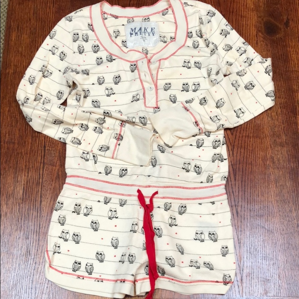 Kensie Owl L/S pajama romper